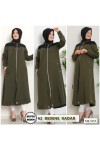 Büyük Beden Kapşonlu Üstü Parçalı İki İplik Kap  Haki