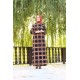 Büyük Beden Baskılı Krep Kumaş Elbise 64 bedene kadar  Kiremit Kareli
