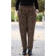 Büyük Beden Desenli Pamuk Süet Cepli Beli Lastikli Pantolon Küçük Leopar Büyük Beden Desenli Pamuk Süet Cepli Beli Lastikli Pantolon Küçük Leopar