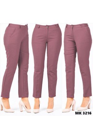 Büyük Beden Beli Kemerli Cepli Klasik Kumaş Pantolon Koyu Gül Kurusu Büyük Beden Beli Kemerli Cepli Klasik Kumaş Pantolon Koyu Gül Kurusu