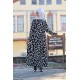 Büyük Beden Baskılı Krep Kumaş Elbise 64 bedene kadar Siyah Leopar Büyük Beden Baskılı Krep Kumaş Elbise 64 bedene kadar Siyah Leopar
