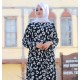 Büyük Beden Baskılı Krep Kumaş Elbise 64 bedene kadar Siyah Leopar Büyük Beden Baskılı Krep Kumaş Elbise 64 bedene kadar Siyah Leopar