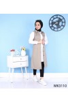 Püskül Detaylı Uzun Kot Yelek  Vizon
