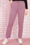 Dar Paça İthal Yüksek Bel Cepli Ayrobin Pantolon  Gül