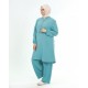 Büyük Beden Ayrobin Düğme Detaylı İkili Takım Su Yeşili Büyük Beden Ayrobin Düğme Detaylı İkili Takım Su Yeşili
