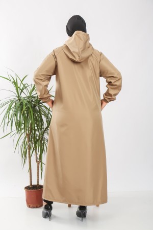 Kadın Büyük Beden Tam Boy İçi Çizgi Desenli Suya Dayanıklı Zımba Detaylı Trenç Vizon Kadın Büyük Beden Tam Boy İçi Çizgi Desenli Suya Dayanıklı Zımba Detaylı Trenç Vizon