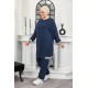 Kadın Büyük Beden Yan Ribanalı İkili Takım Lacivert Kadın Büyük Beden Yan Ribanalı İkili Takım Lacivert