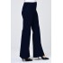 Kadın Toparlayıcı Özellikli Dalgıç Kumaş Beli Lastikli İspanyol Paça Pantolon  Lacivert