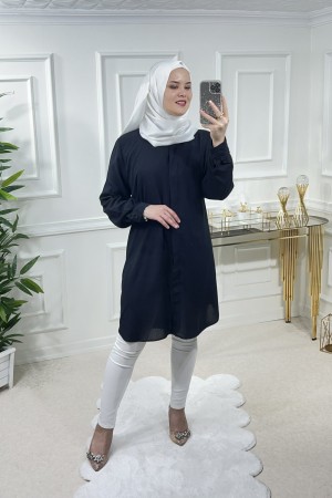 Sinem Viskon Gömlek  Siyah