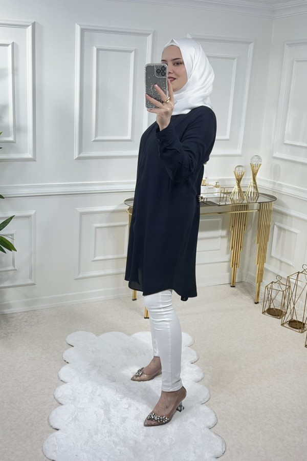 Sinem Viskon Gömlek Siyah Sinem Viskon Gömlek Siyah