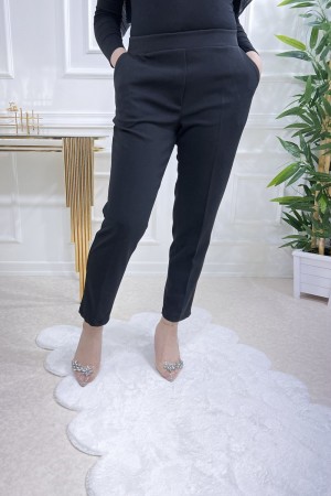 Ceylin İthal Skuba Kumaş Kalem Pantolon  Siyah