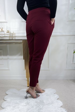Ceylin İthal Skuba Kumaş Kalem Pantolon Bordo Ceylin İthal Skuba Kumaş Kalem Pantolon Bordo