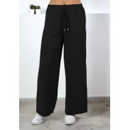 Belinay Bol Paça Pamuk Ayrobin Pantolon Siyah Belinay Bol Paça Pamuk Ayrobin Pantolon Siyah