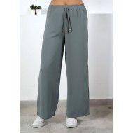 Belinay Bol Paça Pamuk Ayrobin Pantolon  Gri