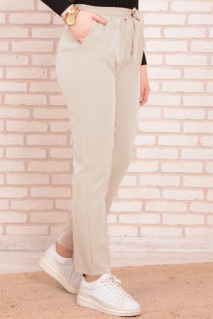 Miraç Dar Paça Pamuk Ayrobin Pantolon Taş Miraç Dar Paça Pamuk Ayrobin Pantolon Taş