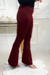 Buğlem Skuba Krep İspanyol Pantolon  Bordo