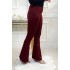 Buğlem Skuba Krep İspanyol Pantolon  Bordo