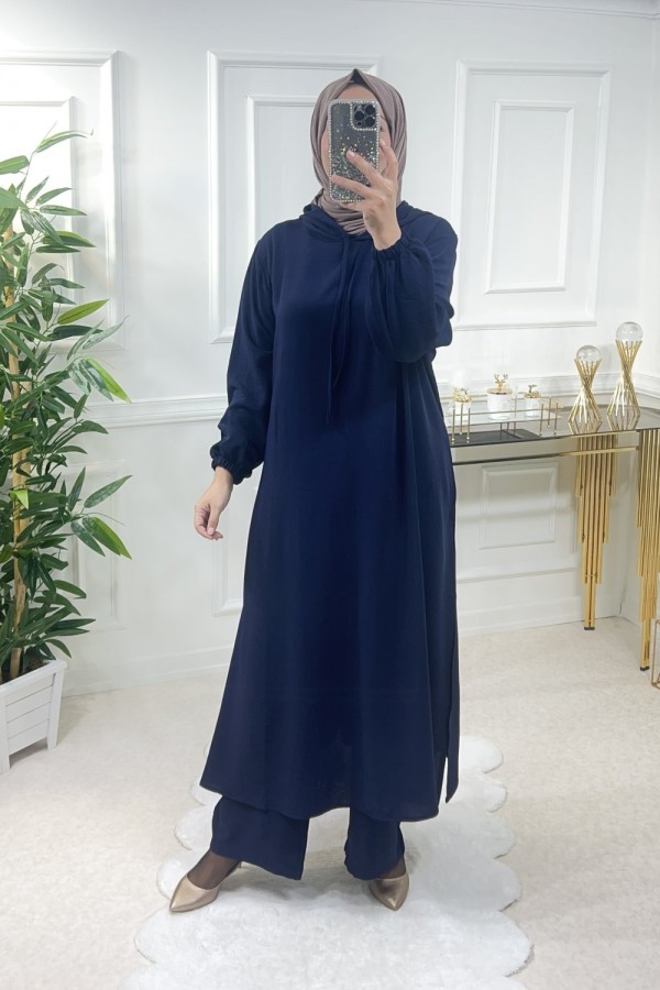 Billur Kapşonlu Ayrobin Takım Lacivert Billur Kapşonlu Ayrobin Takım Lacivert