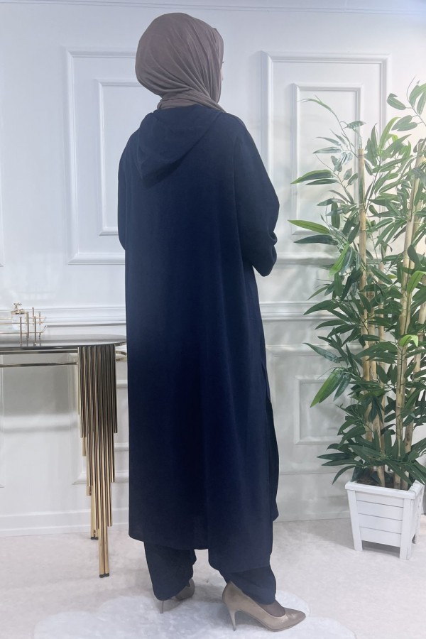 Billur Kapşonlu Ayrobin Takım Lacivert Billur Kapşonlu Ayrobin Takım Lacivert