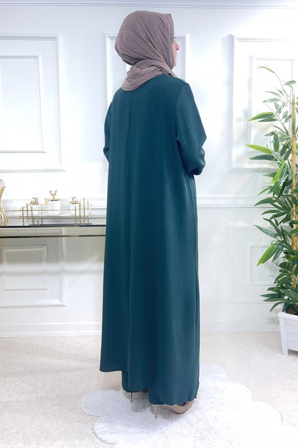 Zinnure Büyük Beden İncili Takım Zümrüt Zinnure Büyük Beden İncili Takım Zümrüt