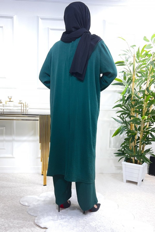 Şimal Büyük Beden Taşlı Takım Zümrüt Şimal Büyük Beden Taşlı Takım Zümrüt