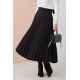 Selen Büyük Beden İthal Skuba Piliseli Etek - Siyah Selen Büyük Beden İthal Skuba Piliseli Etek - Siyah