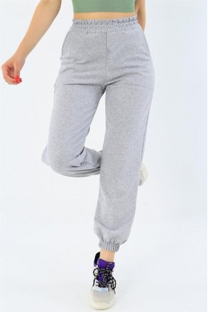 Pr Nergis Dar Paça Alt Eşofman  Gri