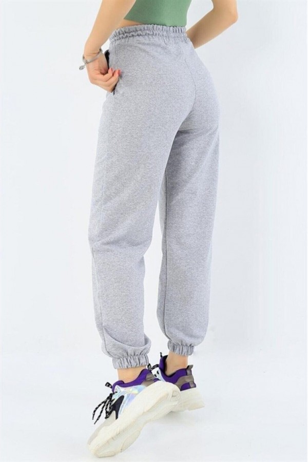 Pr Nergis Dar Paça Alt Eşofman Gri Pr Nergis Dar Paça Alt Eşofman Gri