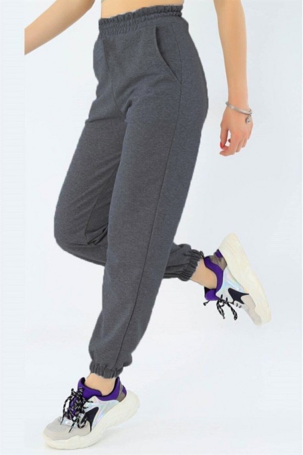 Pr Nergis Dar Paça Alt Eşofman Antrasit Pr Nergis Dar Paça Alt Eşofman Antrasit