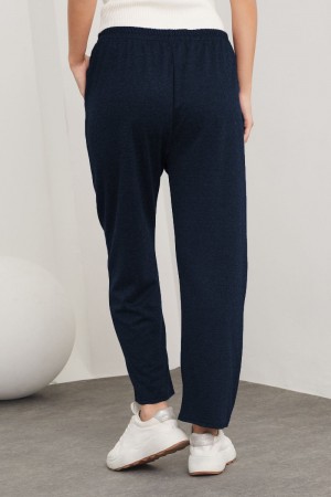 Ecrin Büyük Beden Yün Pantolon - Lacivert