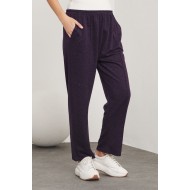 Ecrin Büyük Beden Yün Pantolon - Mürdüm Ecrin Büyük Beden Yün Pantolon - Mürdüm