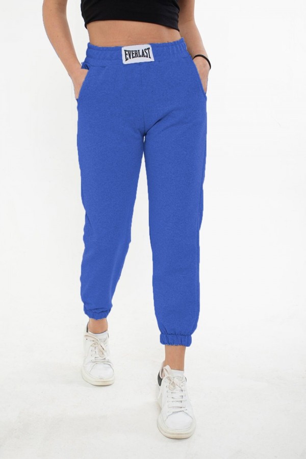 Pr Armalı Dar Paça Eşofman Alt - Saks Pr Armalı Dar Paça Eşofman Alt - Saks