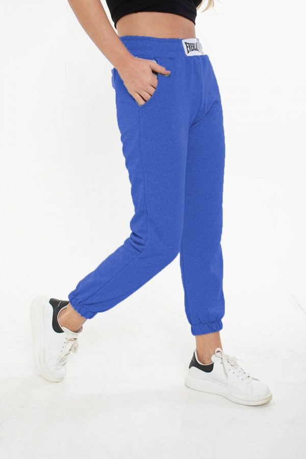 Pr Armalı Dar Paça Eşofman Alt - Saks Pr Armalı Dar Paça Eşofman Alt - Saks