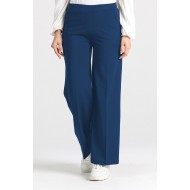 Miyase En Boy Likra Bol Paça Pantolon - İndigo Miyase En Boy Likra Bol Paça Pantolon - İndigo