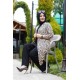 Büyük Beden Desenli Üçlü Takım kimono tunik pantolon Taş Leopar Büyük Beden Desenli Üçlü Takım kimono tunik pantolon Taş Leopar