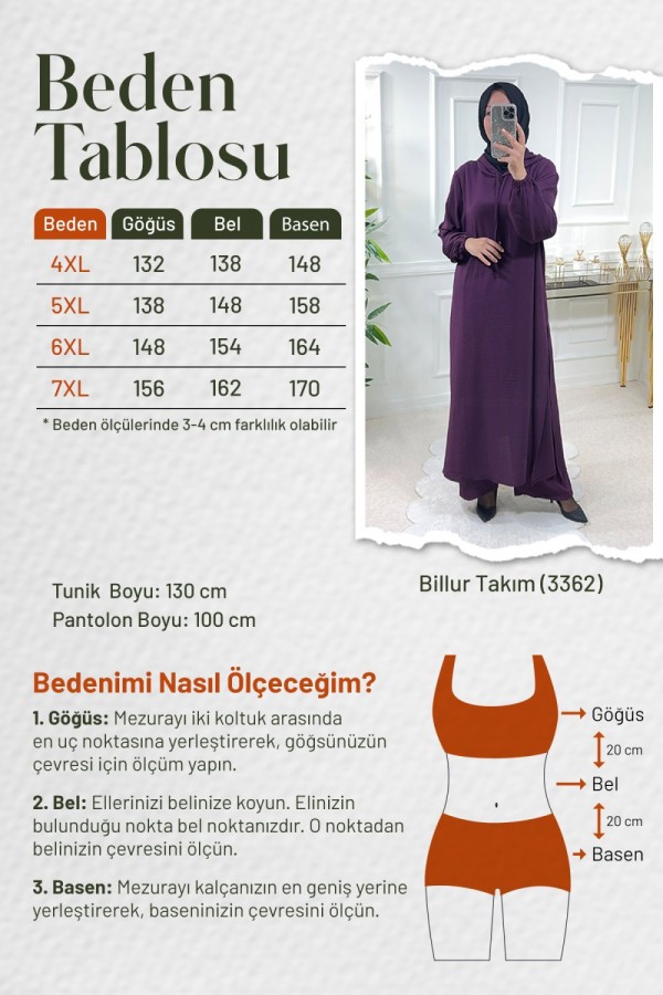 Billur Kapşonlu Ayrobin Takım - Sütlü Kahve Billur Kapşonlu Ayrobin Takım - Sütlü Kahve