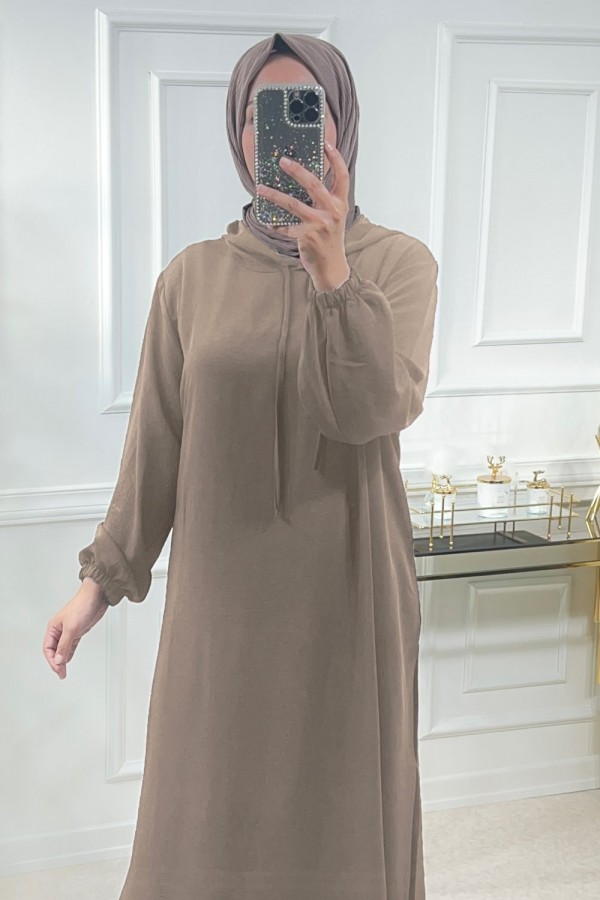 Billur Kapşonlu Ayrobin Takım - Sütlü Kahve Billur Kapşonlu Ayrobin Takım - Sütlü Kahve