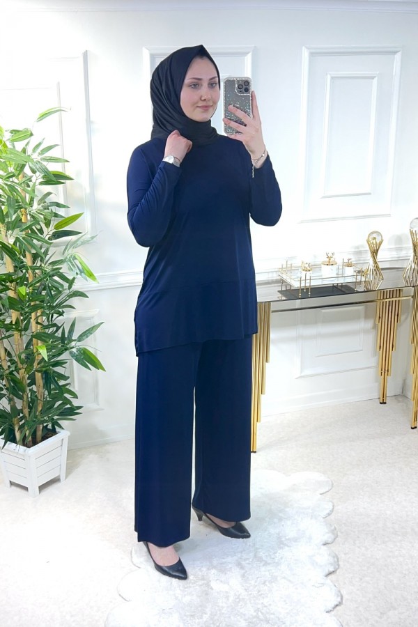 Makas Pantolonlu Takım - Lacivert Makas Pantolonlu Takım - Lacivert