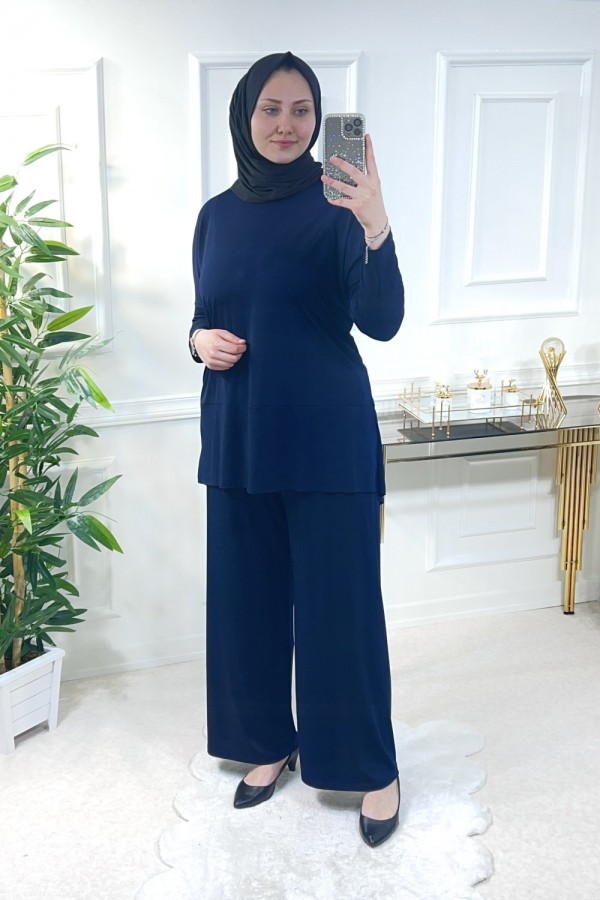 Makas Pantolonlu Takım - Lacivert Makas Pantolonlu Takım - Lacivert