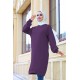 Mehtap Büyük Beden İki İplik Tunik - Mürdüm Mehtap Büyük Beden İki İplik Tunik - Mürdüm