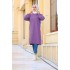 Mehtap Büyük Beden İki İplik Tunik - Açık Mor