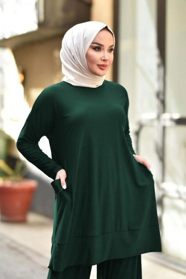 Hebe Cepli İkili Sandy Takım - Zümrüt Hebe Cepli İkili Sandy Takım - Zümrüt