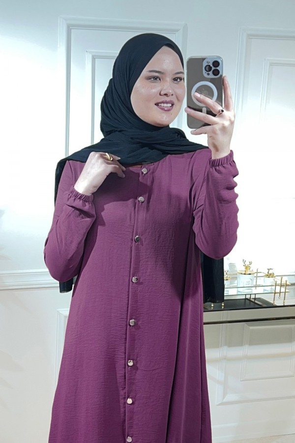 Başak Düğmeli Ayrobin Takım Mürdüm Başak Düğmeli Ayrobin Takım Mürdüm