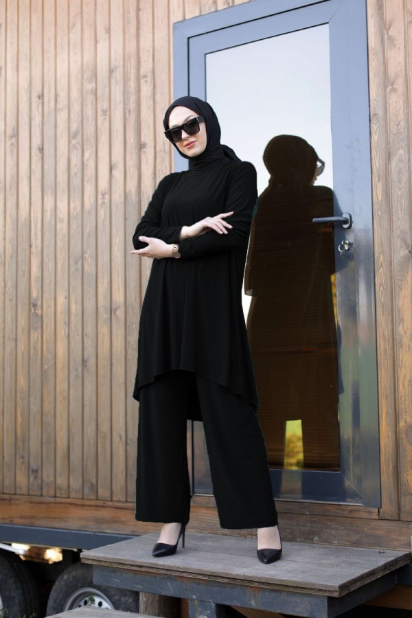 Melda Sandy İkili Takım - KOLYE HEDİYELİ - Siyah Melda Sandy İkili Takım - KOLYE HEDİYELİ - Siyah