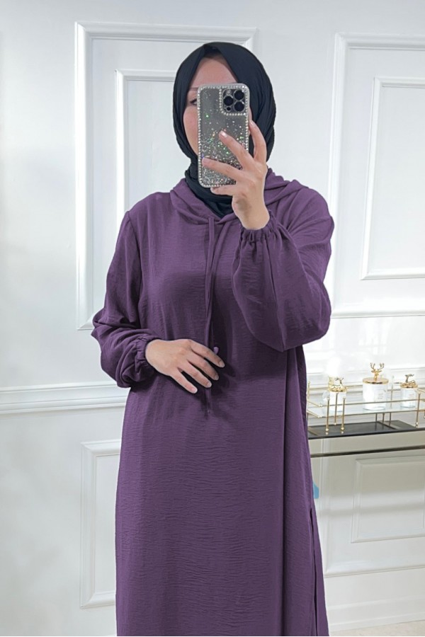 Billur Kapşonlu Ayrobin Takım - Koyu Gül Kurusu Billur Kapşonlu Ayrobin Takım - Koyu Gül Kurusu