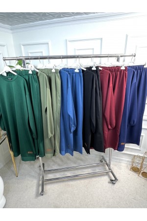 Bade Arma Detaylı İki İplik Penye Takım - Bordo Bade Arma Detaylı İki İplik Penye Takım - Bordo