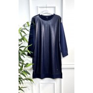 Elisa Derili Zebra Desen Tunik - Lacivert 