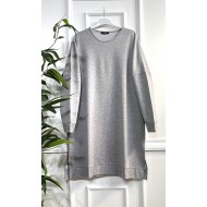 Mehtap Büyük Beden İki İplik Tunik - Gri Mehtap Büyük Beden İki İplik Tunik - Gri