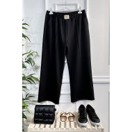 Asrın Armalı Full Esnek Beli Lastikli Bol Paça Pantolon-Siyah 