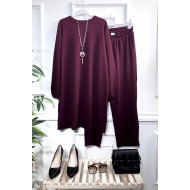 Defne Full Esnek Likralı İkili Takım-Kolye Hediyeli-Vişne Defne Full Esnek Likralı İkili Takım-Kolye Hediyeli-Vişne